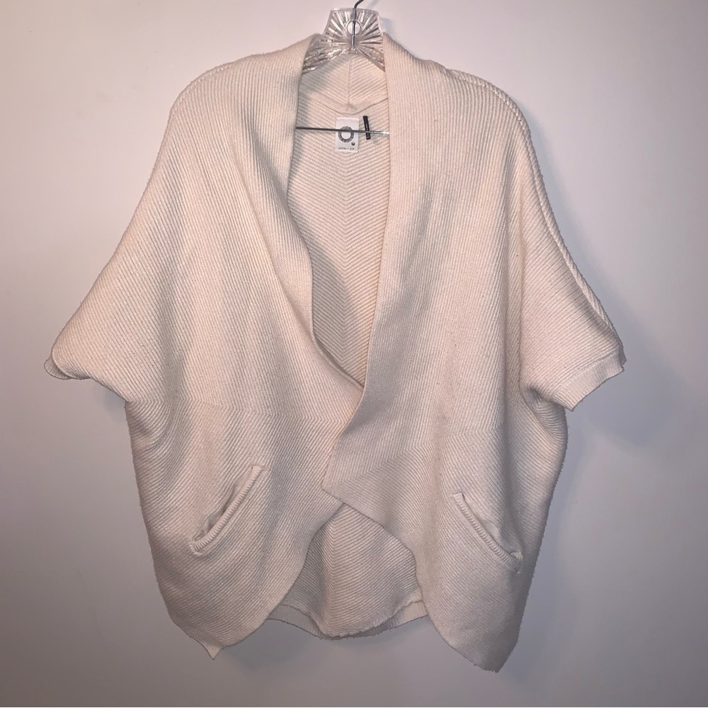 Anthropologie Cream Shrug Sweater Cardigan